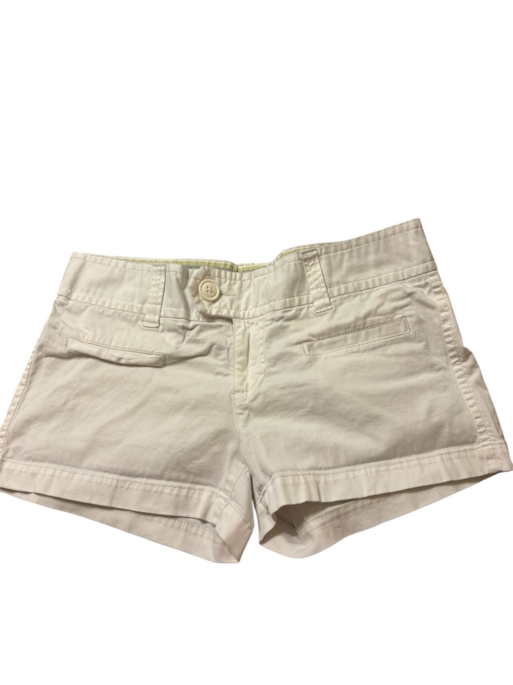 American Eagle Outfitters Cream Cotton Bermuda Shorts